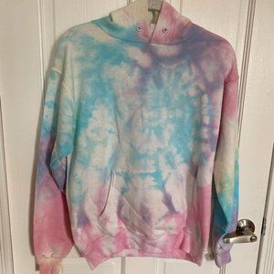DANNIJO Tie-Dye Print Cowl Neck Sweatshirt